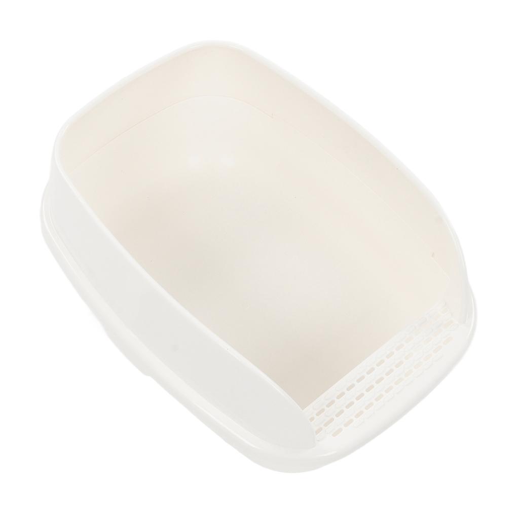 Cat Litter Box Semi Enclosed Large Capacity Prevent Sand Leakage Pet Kitten Toilet with Shovel Milk
