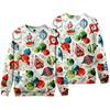 Europe, America, autumn and winter new Christmas versatile crew neck sweater 3D digital printing Santa loose long-sleeved jacket