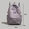 Backpack Korean version solid color female college student class schoolbag simple large capacity travel bag computer bag