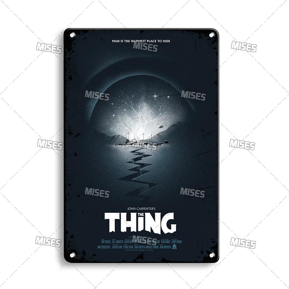 MISES Movie The Thing Metal Plaque Industrial Decor Metal Sign Vintage Metal Tin Sign Bar Home Metal Poster Old Decorative Plate