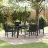 VidaXL 5-Piece Garden Dining Set with Cushions Black Poly Rattan 3380207