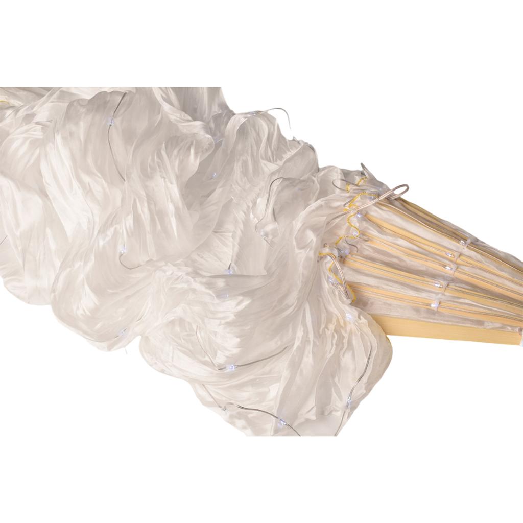 Belly Dance LED Fan Veil Hand Made Silk Fan 1.8m Long Bamboo Fans Veil Performance Props Costumes Belly Dancing Fans