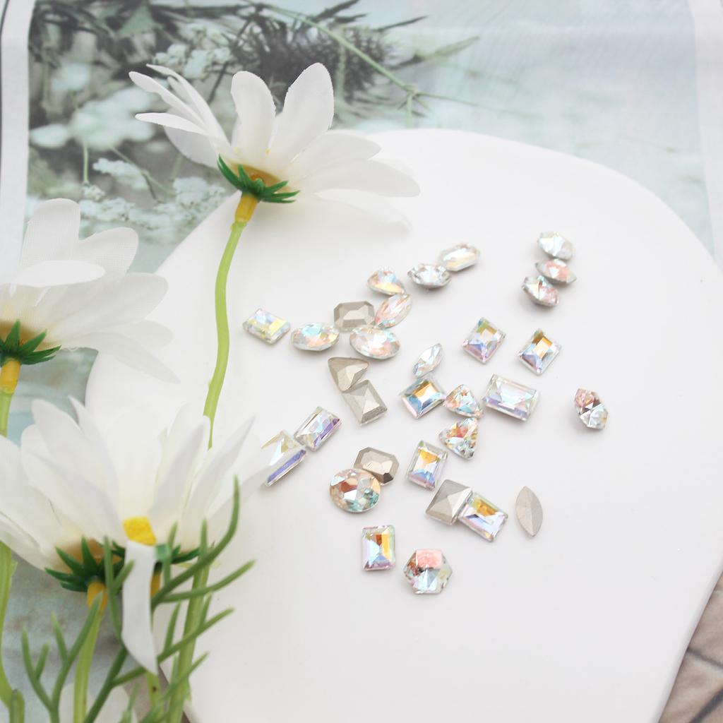 Nail Art Drill Whole Batch By Catty Nail Art Special-Shaped Diamond Burst Flash Color Pointed Bottom Diamond Crystal Glass Mixed Diamond Nail Art