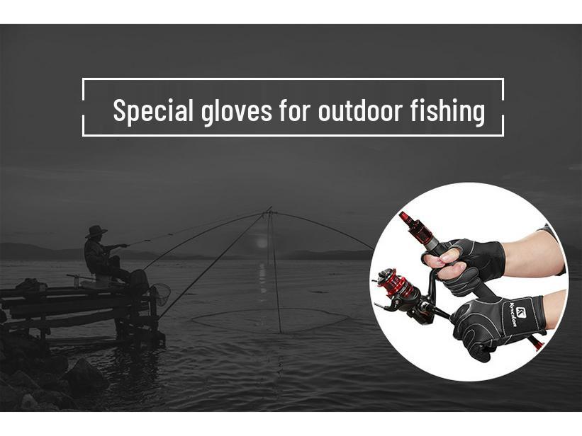Outdoor Non-Slip Wear-Resistant Three-Finger Fishing Gloves - Unisex Sports & Cycling