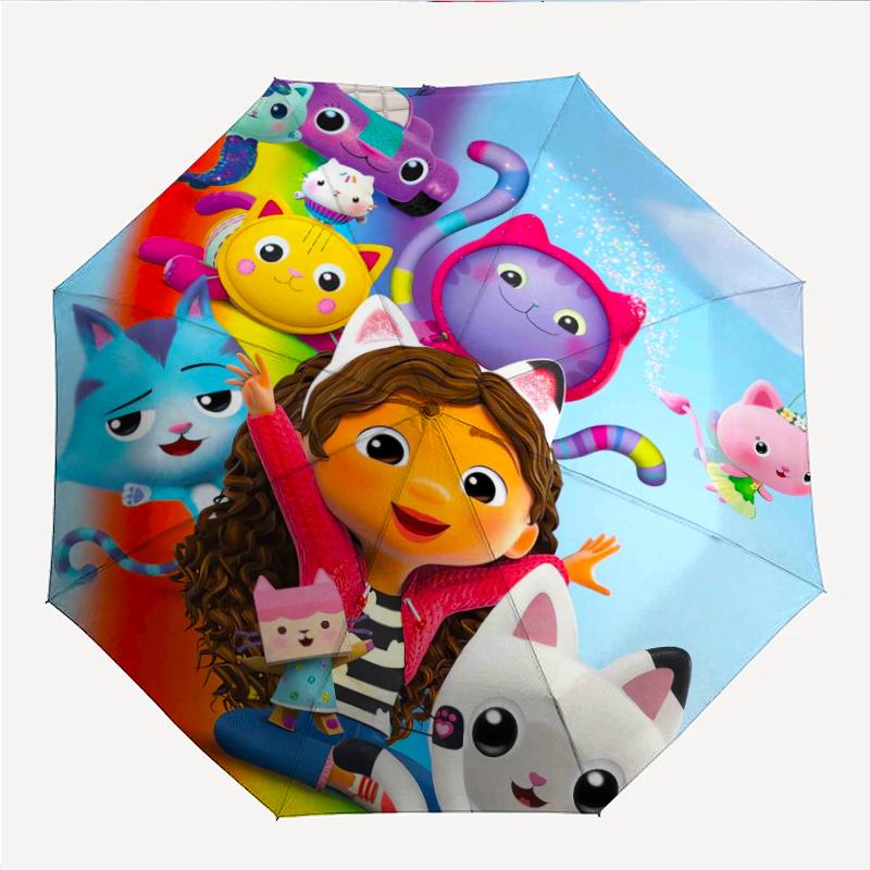 DollHouse Fashionable Automatic Opening/Closing Folding Umbrella. Portable and Foldable, Ideal for Gift, Travel, and Daily Use.