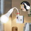 1pc LED Ampoule E27 Douille Lampe Base Support Adaptateur Convertisseur Avec Interrupteur EU UK Plug Lampe À Économie D'Énergie Pour Table