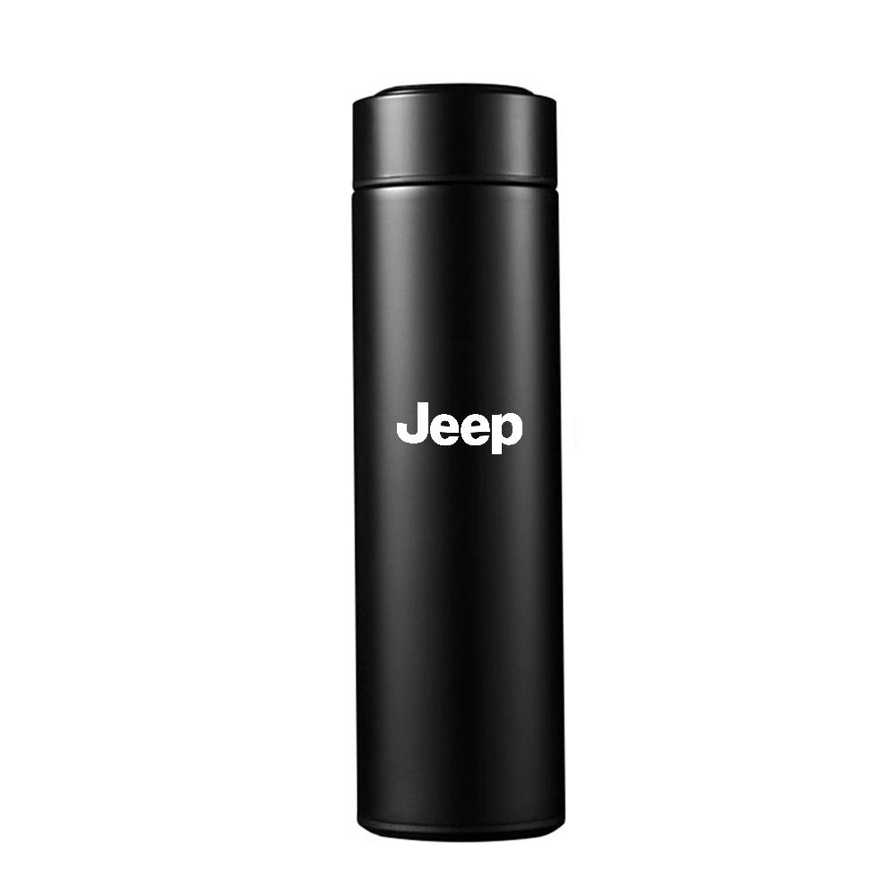 Cup Holders Car Stainless Steel Smart Thermos Mug Thermos LED Display Temperature For Jeep Renegade Patriot Wrangler Cherokee Co