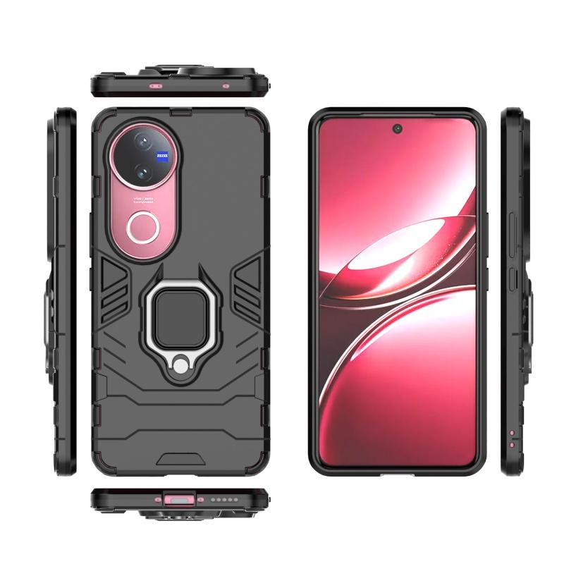 Für Vivo V50 Hülle Abdeckung Vivo V50 Capas Handy Bumper Rückseite Armor PC Stoßfest Voll Ringhalter Magnetisch Für Fundas Vivo V50 V 50
