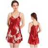 Women's Cranes Large Size Short Section Thin Halter Dress Inside The Summer Sexy V-neck Homewear Pajamas