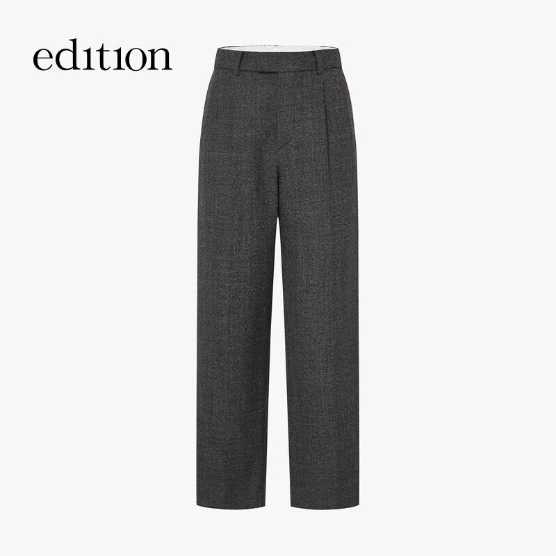 Edition Women's 2025 Spring Wool Tweed Straight-Leg Trousers