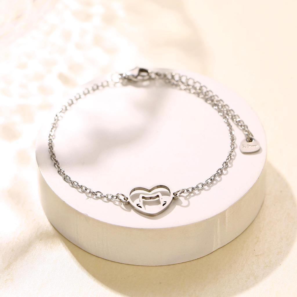 Stainless Steel Animal Fruit Bracelet - Kitten, Puppy, Strawberry Design