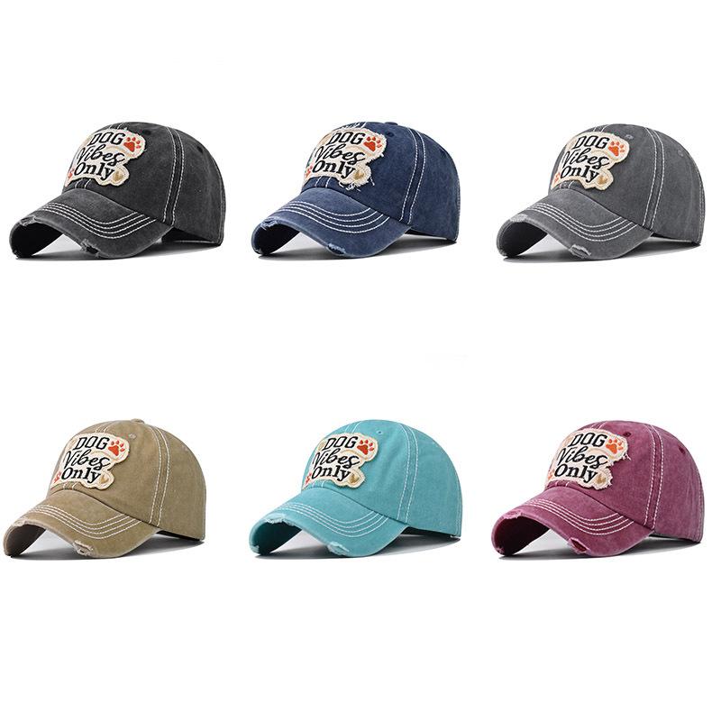 Cotton vibes big embroidered baseball cap Independence Day DOG cap