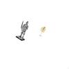 Vintage Knight Sculpture Creative Tabletop Ornament Abstract Metal Figurine for Entryway Bookshelf