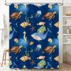 Colorful Underwater World Shower Curtain 3D Printed Waterproof Fabric Customizable Design for Bathroom Decorations