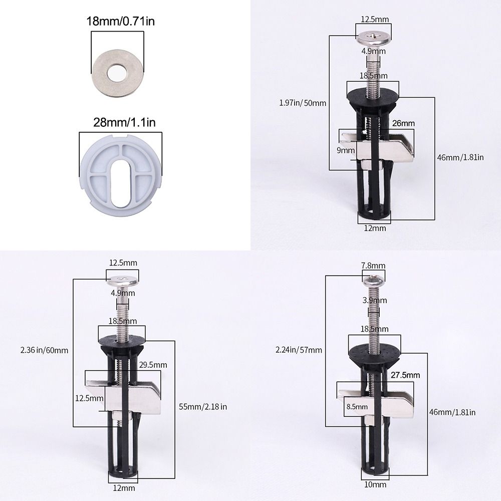2Pcs Universal Toilet Seat Fastener Bolt Kit  Toilet Cover Maintenance Accessory