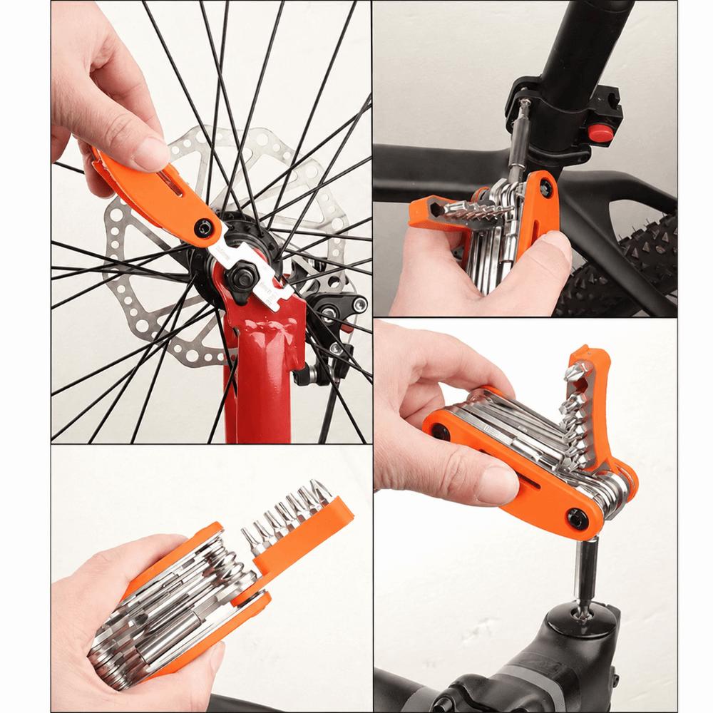 2PCS Integrated Bicycle Repair Kit 21 in 1 Bike Tool Kit Bike Repair Tool Kit Mountain Bike