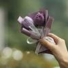Hand Woven Puffs Crochet Flowers Hand-Knitted Gift for Lovers Mini Artificial Flower Mini Size Flower Bouquet Valentine's Day