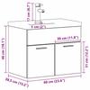 Bathroom Cabinet Reclaimed Wood Look 60 X 38.5 X 46 Cm Engineered Wood