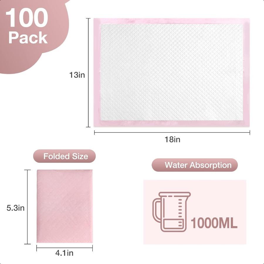 

Changing Pad Liners Pack of 100 Baby Incontinence Changing Pads Diaper UnderPads Ultra Soft er Absorbent Waterproof Mat 13 x18 United States