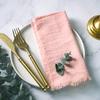 20PCS Napkins 41x41CM Cotton Cloth Gauze Retro Burr Rustic Kitchen Tea Towel Wedding Party Dinner Christmas Napkin Table Decor