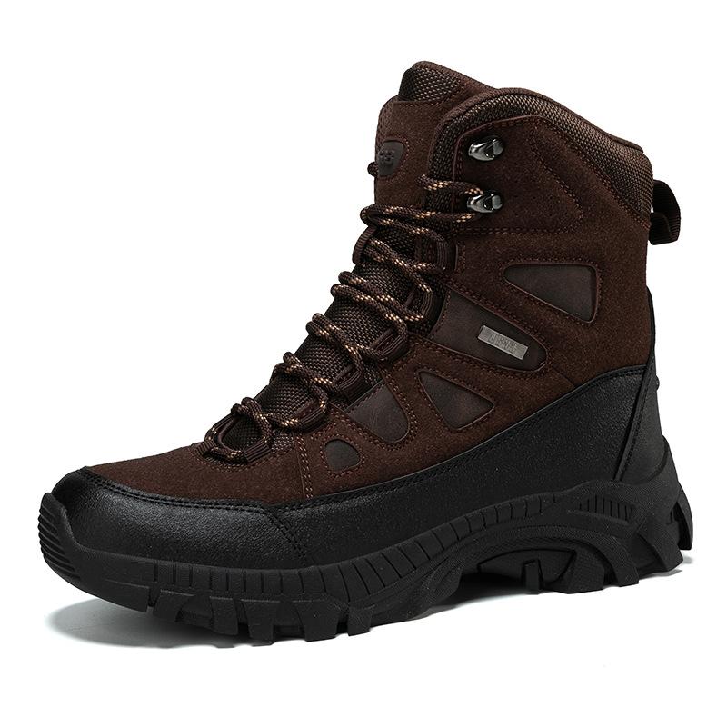 

Manufacturer s Black Mid Top Outdoor Boots Anti Kick Anti-collision Hiking Men s Combat 39