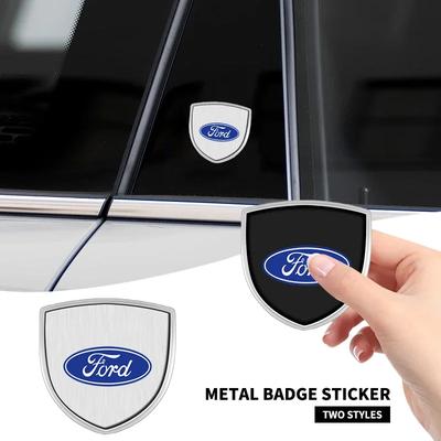 Focus Hot For Ford New Metal Shield Sticker Car Trunk Window Side Emblem Decorative Badge Decal For Ford B-Max Cmax Smax KA St L