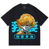 230 Gsm 100% Cotton Demon Slayer V100 Zenitsu Print Unisex Heavy Cotton T Shirt
