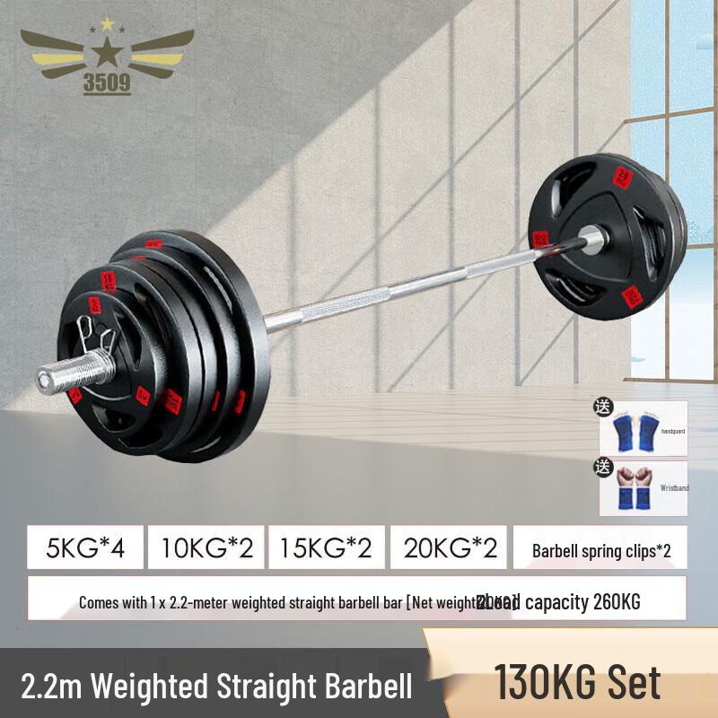 Olympic Barbell & Weight Plate Set