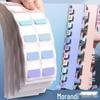 Morandi Color Transparent Sticky Note Strips - Writable Index Tab Labels for Students