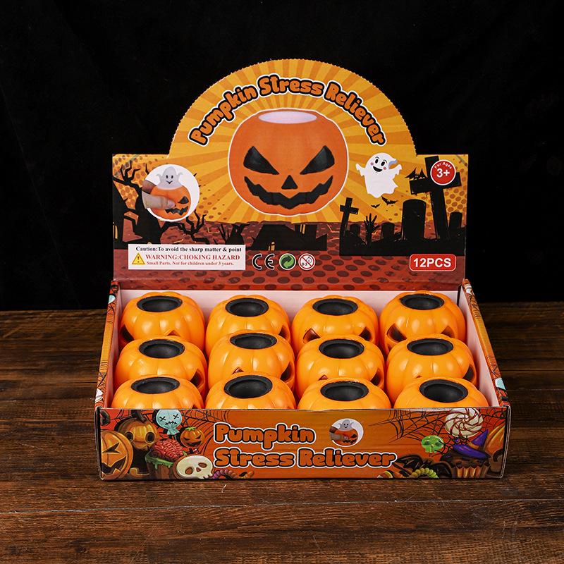 

Hot-Selling Halloween Pumpkin Squeeze Ball Toy for Stress Relief