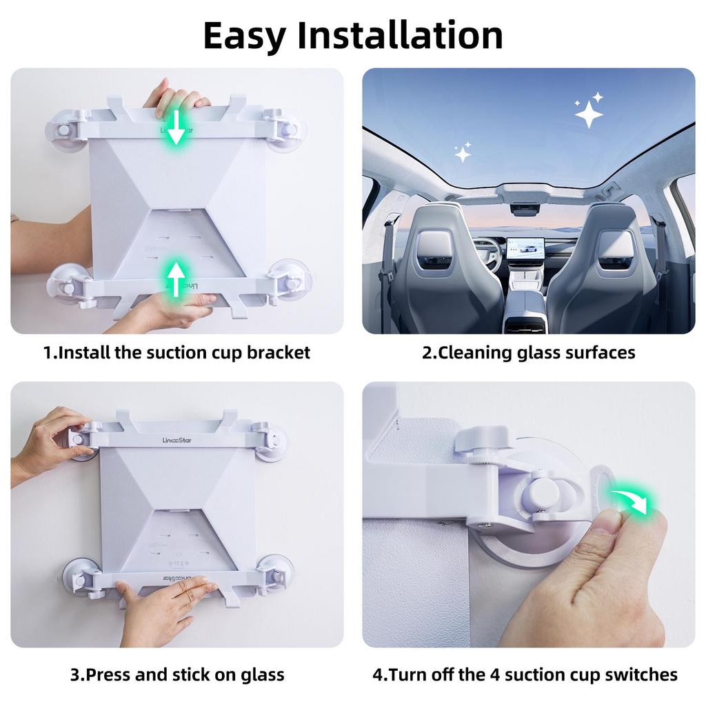 LinkooStar StarLink Car Roof Suction Cup Holder, Starmini ABS Plastic