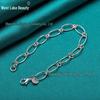 West Lake Silver Oval Circle Shrimp Buckle Bracelet