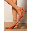 Zapatos de tacón alto inclinados patentados para mujer - tacones de aguja finos y puntiagudos con correas de hombro ajustables