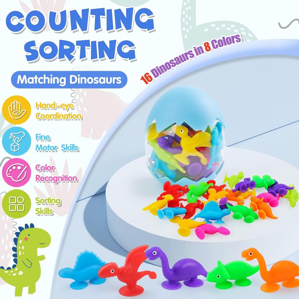 Soft Silicone Building Blocks Toy Animal Shape Suction Toy for Kids Stress Release Parent-Child Interactive Game Sucker Bath Toy