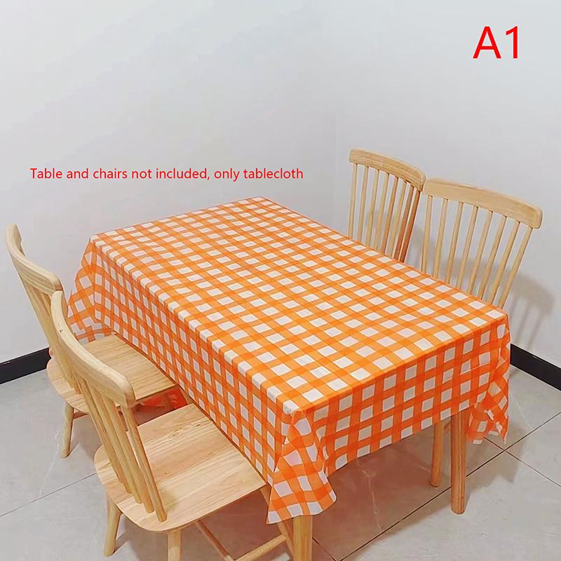 Rot Schwarz Karierte Einweg-Tischdecke Hochzeit Geburtstagsparty Indoor Outdoor Picknick Tischdecke Kunststoff Wasserdichte Tischdecke