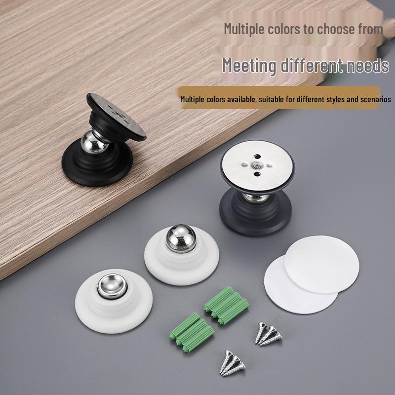 Magnetic Silicone Door Stopper - Punch-Free, Silent, Anti-Collision for Home, RV, Bathroom, Floor, and Room Doors