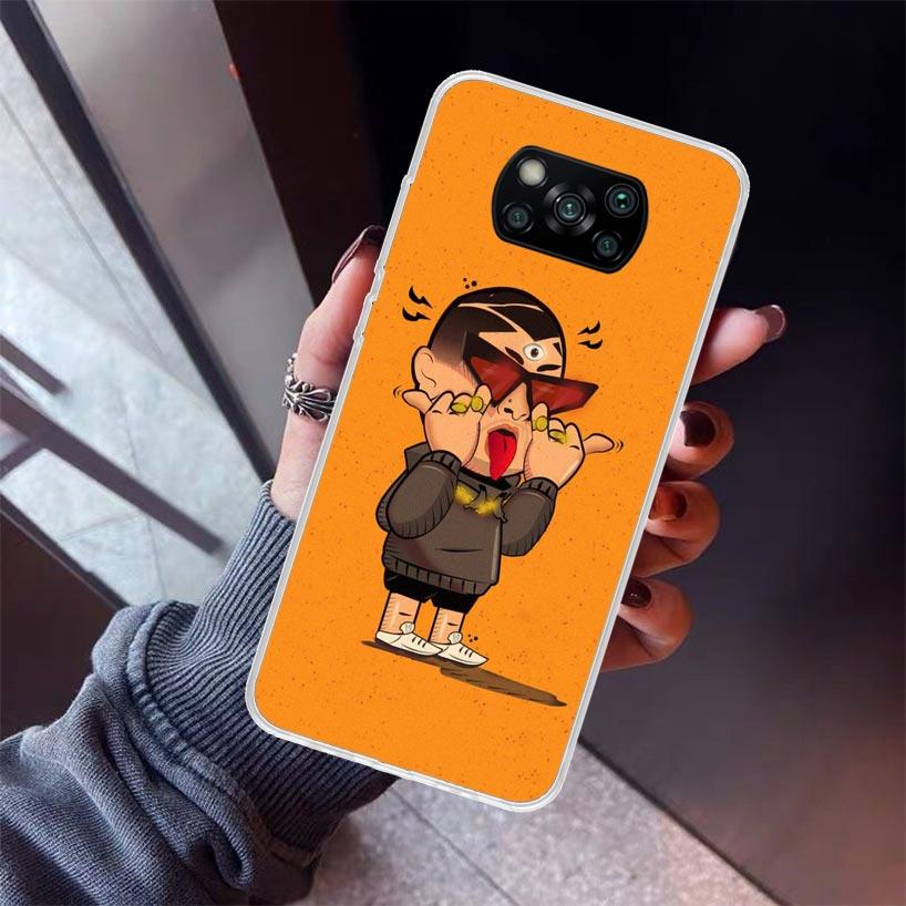 Bad Bunny Heart Phone Case For Xiaomi Poco X7 X6 X5 Pro F7 Ultra Redmi 15C 15 13 13C 12 12C 10 10A 10C 9 9A 9C 9T Shell Poco X7