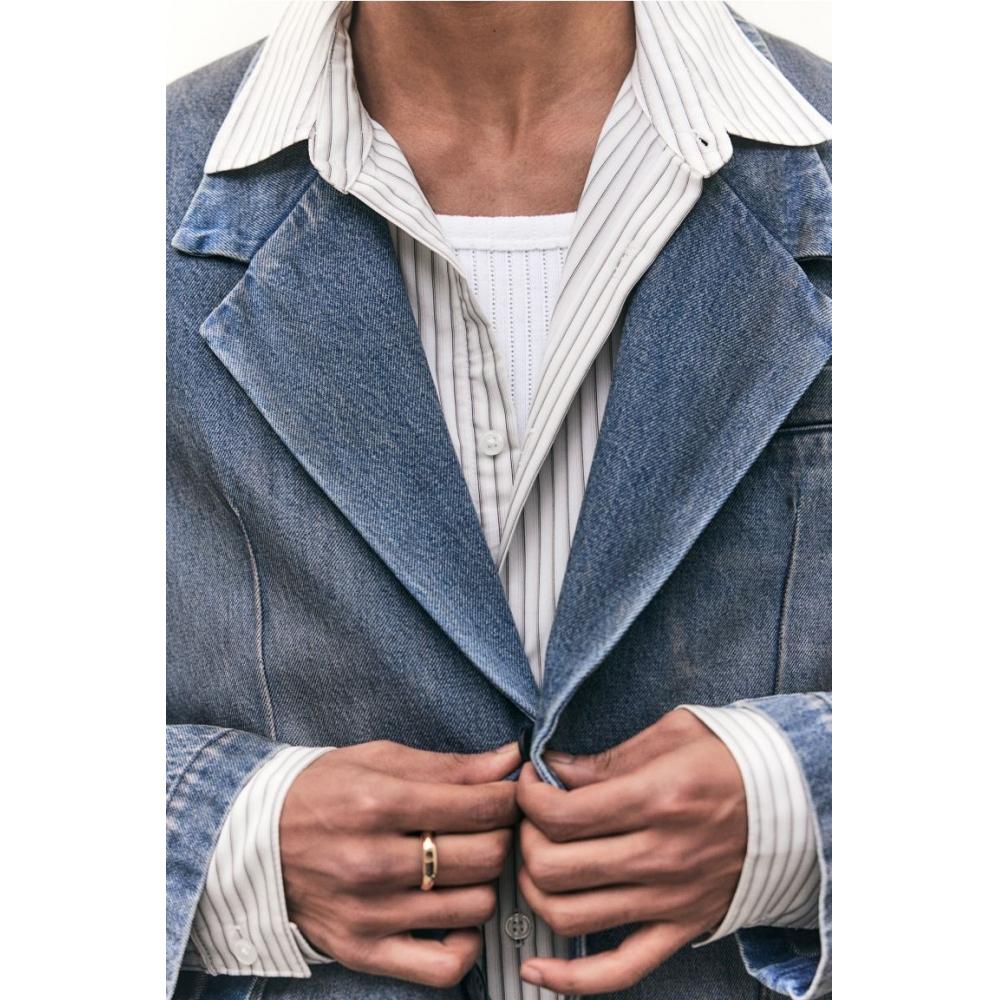 H M Loose Fit deniM Jacket deniM Blue