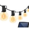 Solar-Powered Outdoor Waterproof String Lights, G40 LED Fairy Holiday Decorations