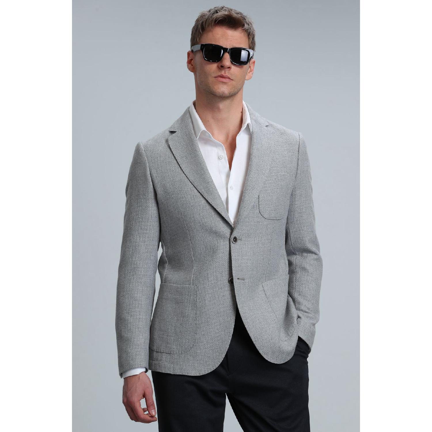 

Габриэль Спортивный Мужской Пиджак Slim Fit Серый 46