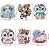 6Pcs Acrylic Gnomes Fridge Stickers Diamond Painting Refrigerator Magnet Diamond Painting Fridge Magnet for Car Mailbox Decor