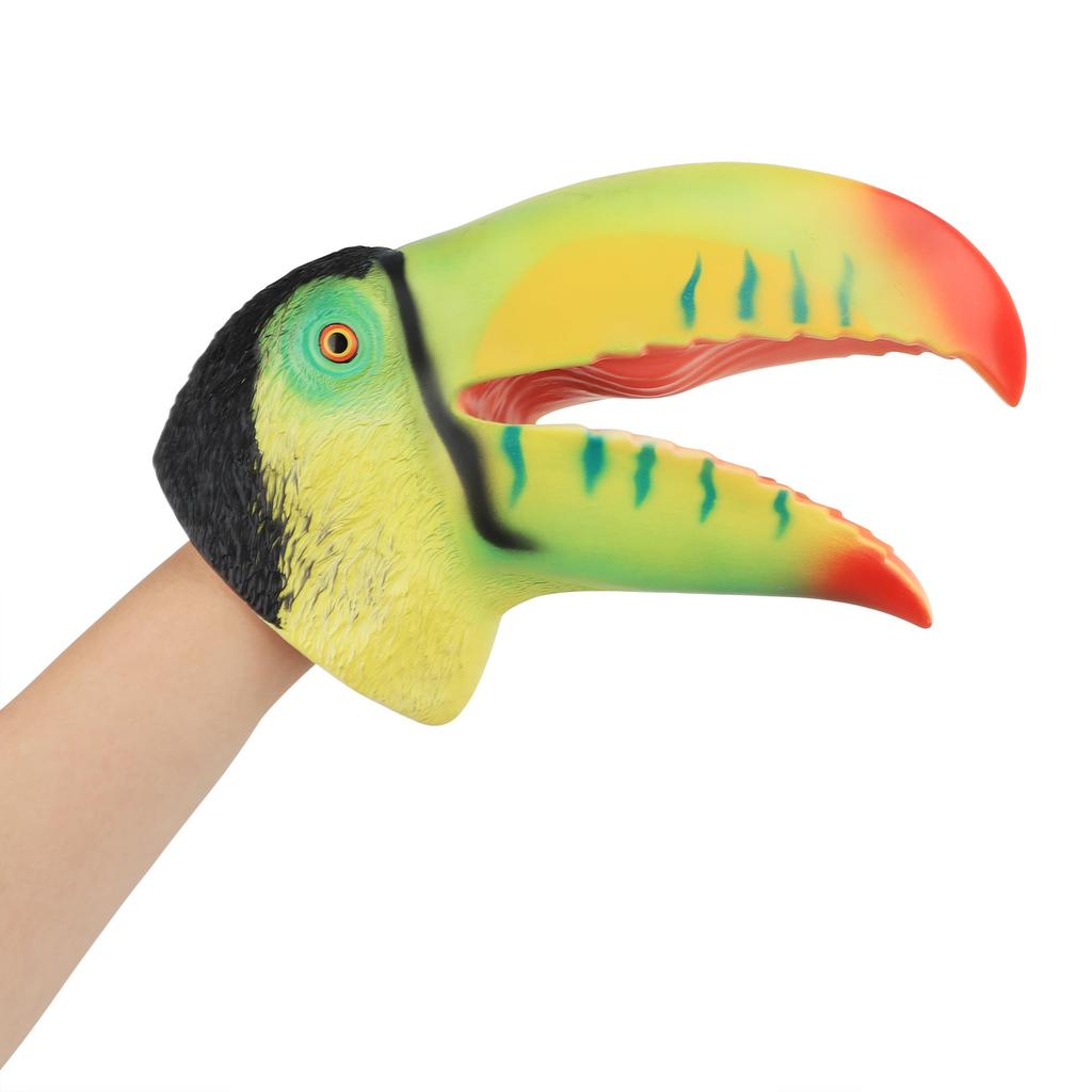 BirdParrot Plush Puppet with Moving Mouth, Animal Gloves, Cosplay, Hand Puppet, Educational Model, Halloween, Christmas Prop, Fun Prank,