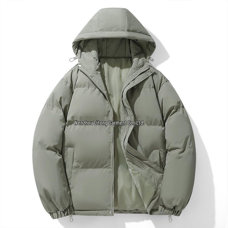 Men's Loose Hooded Puffer Jacket - Winter Hong Kong Style, Plus Size
