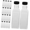 ULTECHNOVO 25-Piece Clear Juice Bottle with Lid, Polished Design, Reusable Drinking Bottle