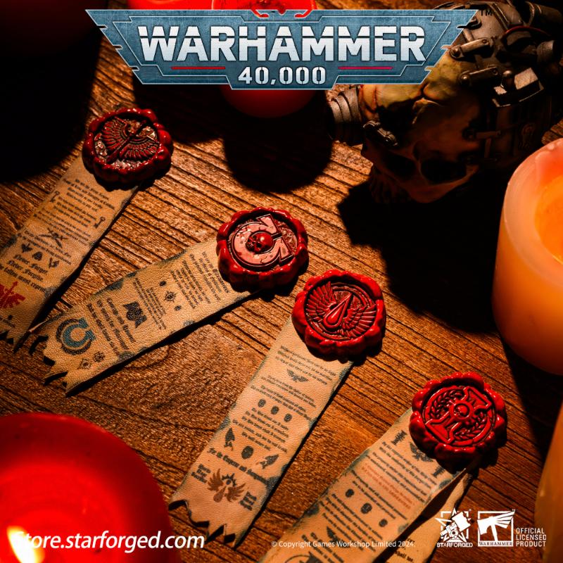 Starforged Genuine Warhammer 40K Game Peripheral Badge Space Marines Purity Seal Set 2 Brooch Boys Gifts Collection Accessories