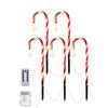 Christmas Candy Cane Lights 8 Modes Timer Remote Waterproof Battery Operated Pathway Marker Garden Landscape Decor Lawn Lights