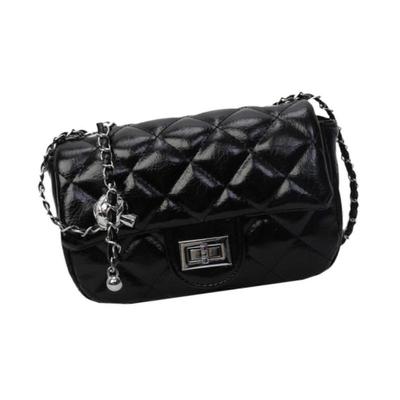 Bolsa de Ombro Feminina Saco Satchel Bolsa de Corrente da Moda para Encontros Presente de Dia dos Namorados Preto