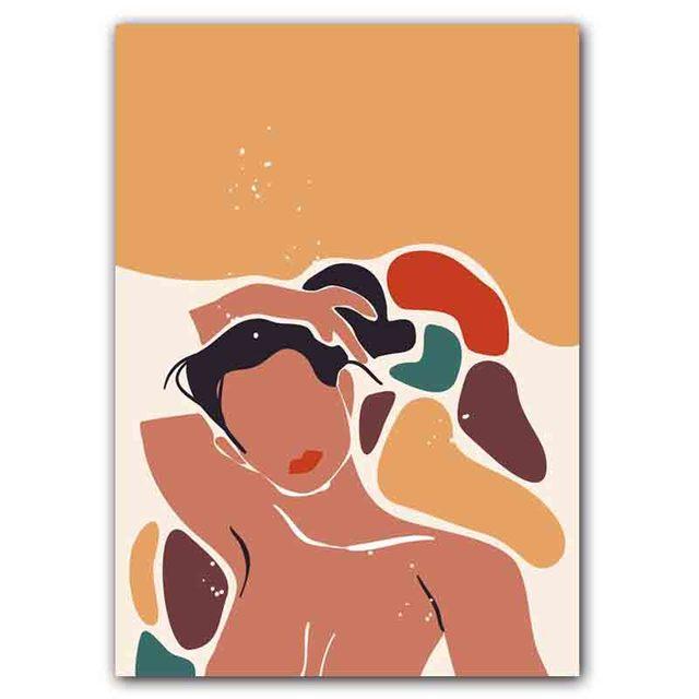New Nordic Abstract Art Extremely Simple Style Poster Figure Printing Canvas Painting Office Living Room Home Decoration Mural No Frame