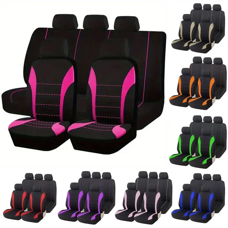Four Season Universal Car  Front/Rear Seat Cover Polyester Fabric Protect Seat Covers Safe Truck Van SUV Seat Protecto Accessory