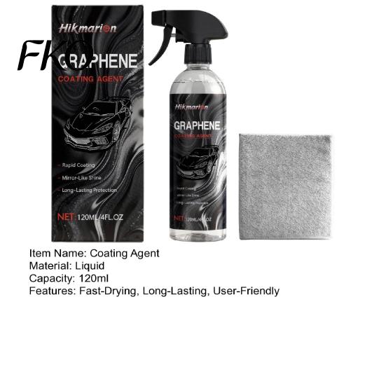 Gloss Car Polish Graphene Ceramic Coating Agent, 120ml Paint Sealant for Mirror Surface Shine Enhancer Shine, Quick Dry Spray UV & Acid